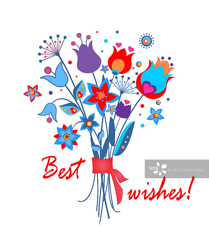抽象的问候花束图片素材