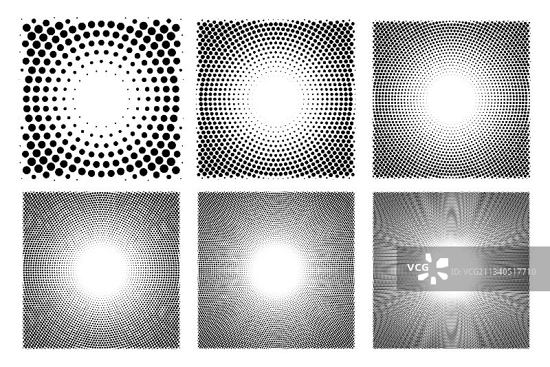 抽象点状圆圈半色调波普艺术图片素材