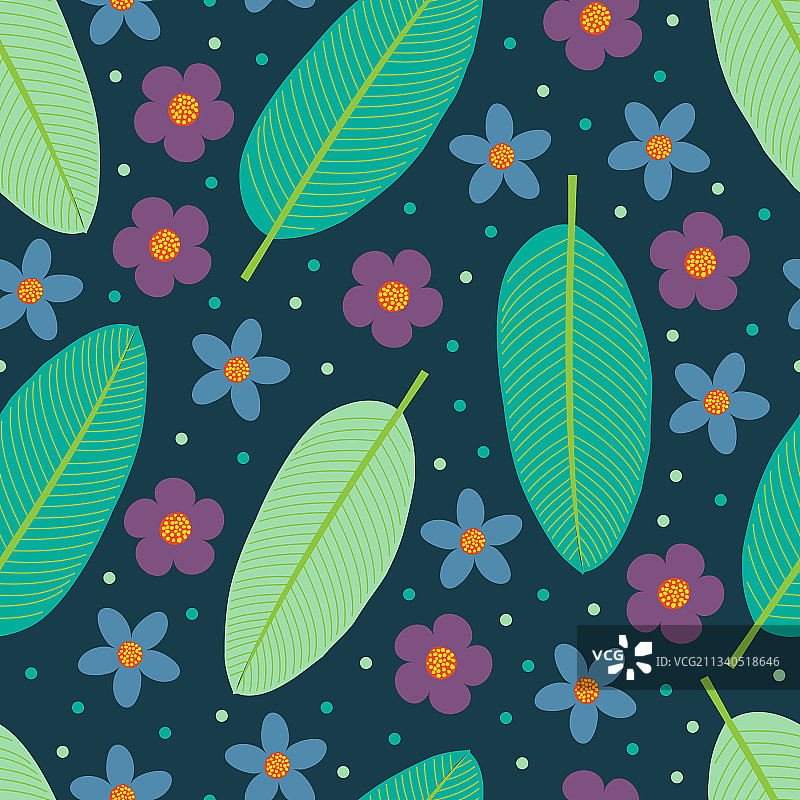 优雅的时尚无缝小碎花图案图片素材