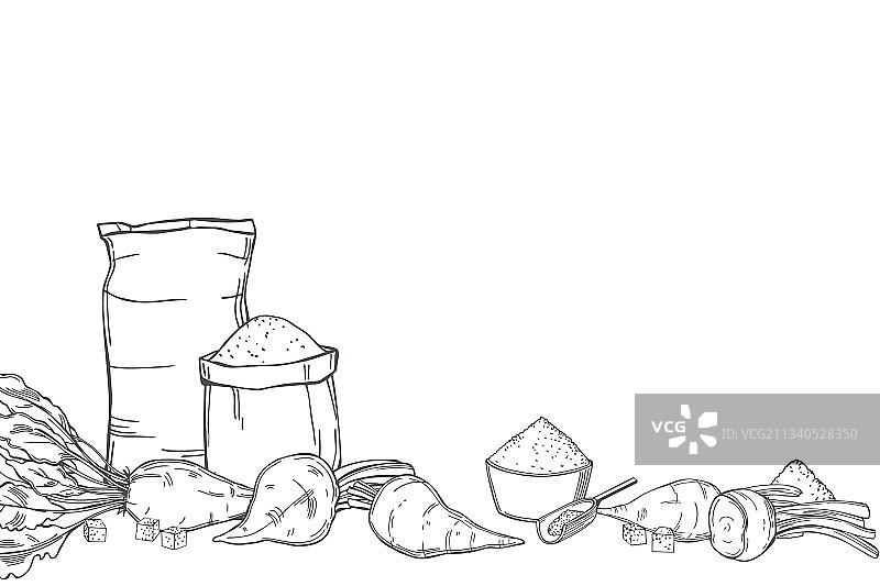 甜菜和糖背景图片素材