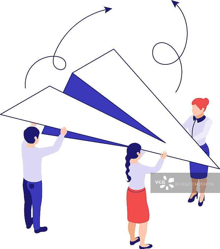 2.5D商务启动概念图片素材