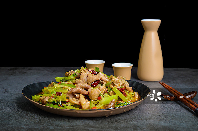 盐帮菜 火爆肥肠图片素材