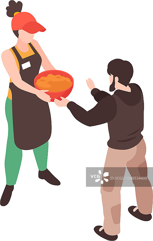 志愿者捐赠食物图片素材