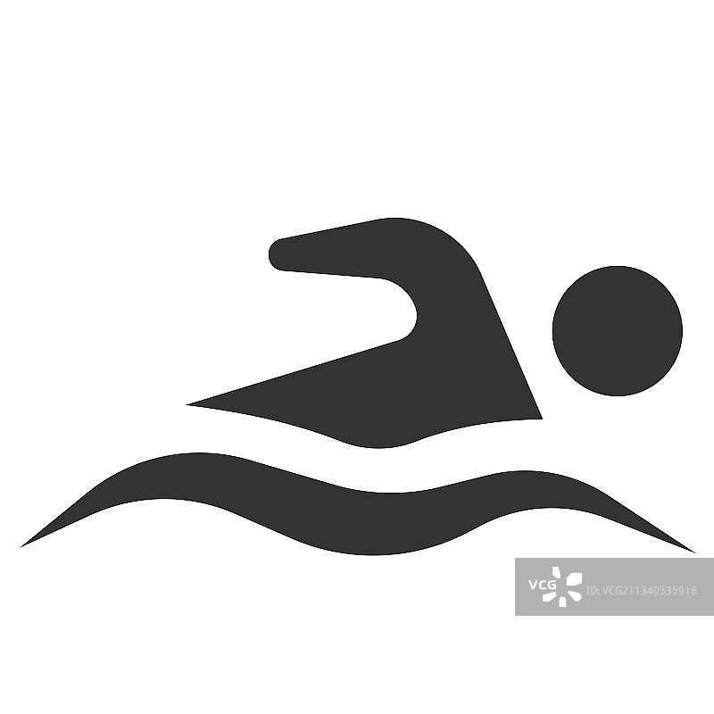 男人在海浪上漂浮图标图片素材