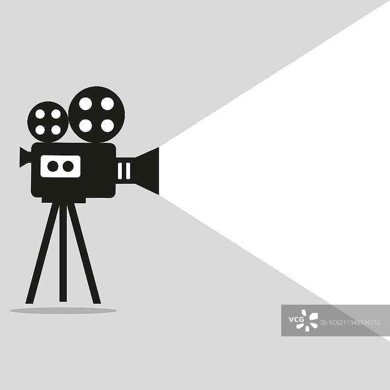 复古电影放映机海报图片素材