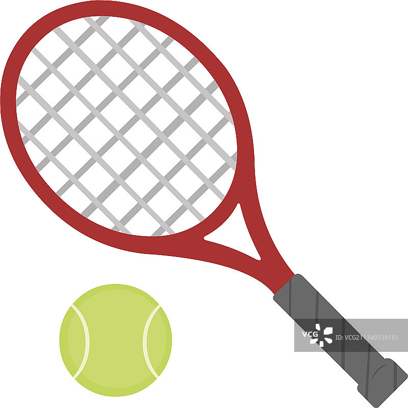 网球和球拍图片素材