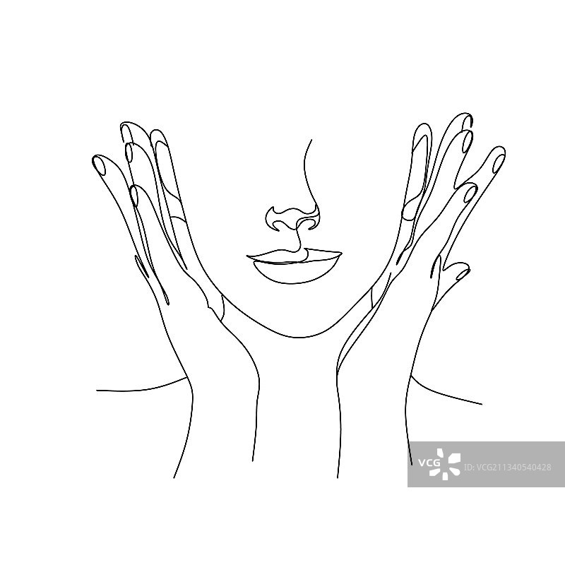 迷人的年轻女孩面容图片素材