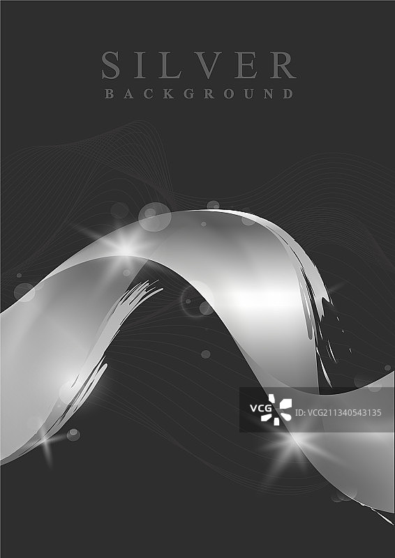银色波浪抽象背景图片素材