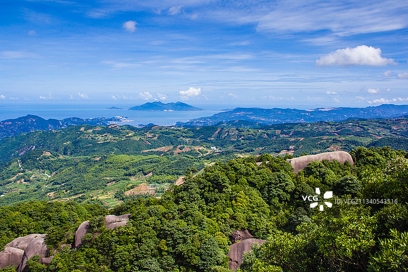 观海台上望东海图片素材