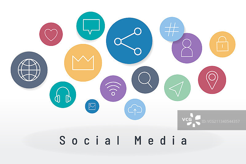 社交媒体图标图片素材