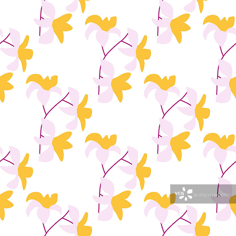 手绘夏威夷花朵无缝图案图片素材