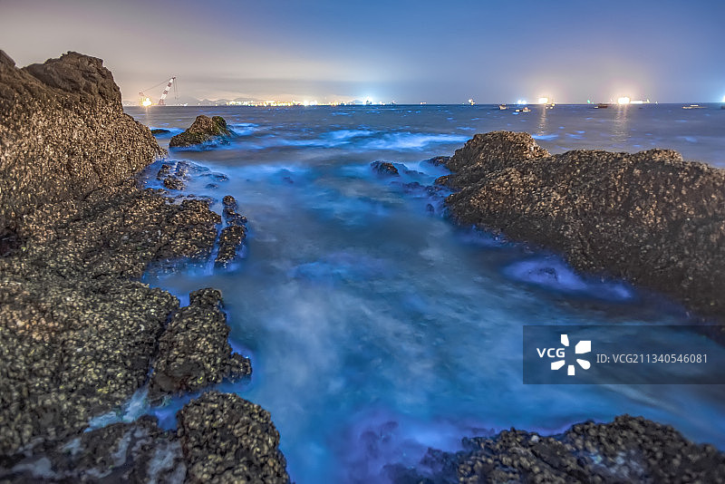 荧光海潮图片素材