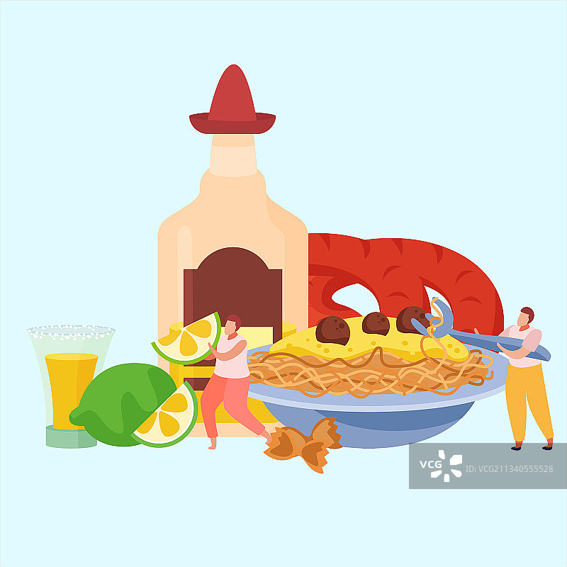 鸡尾酒和开胃酒插画图片素材