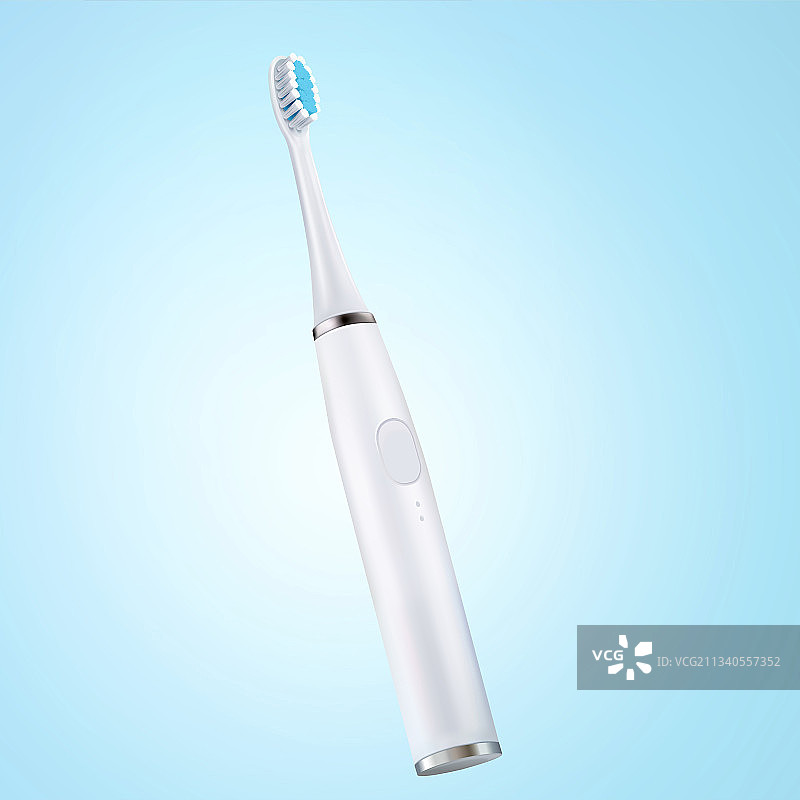电动牙刷三维写实元素图片素材
