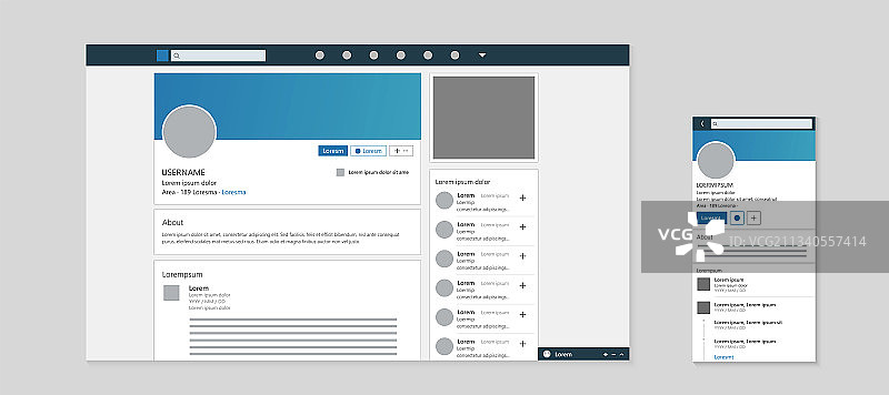 RWD社交招聘网站样机模版图片素材