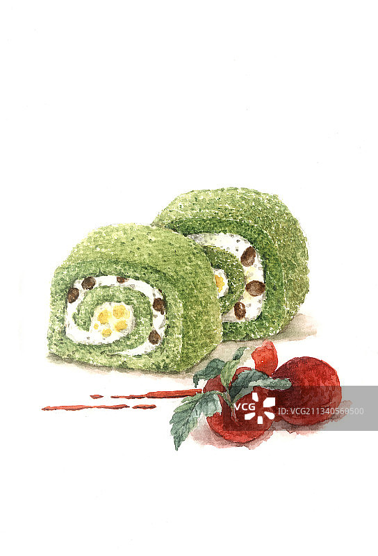 抹茶蛋糕图片素材