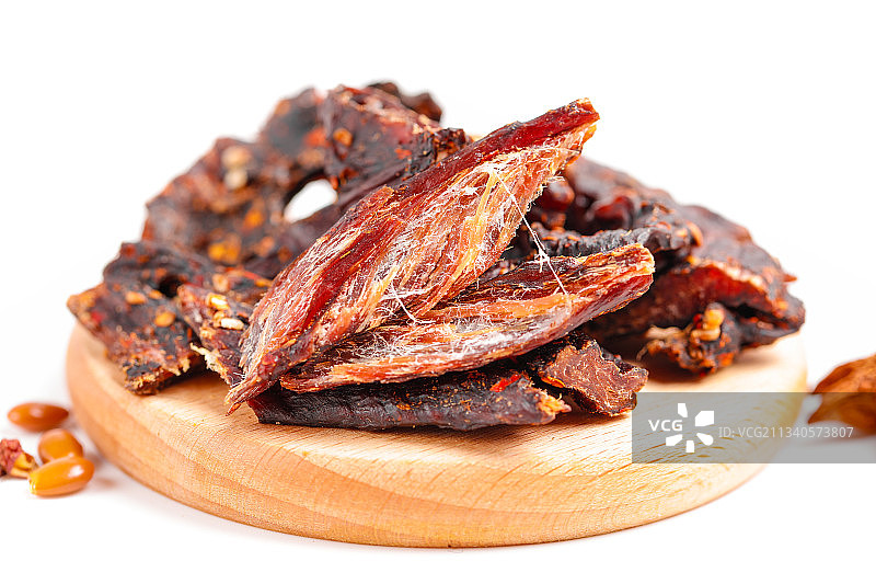 白底上的牛肉条图片素材