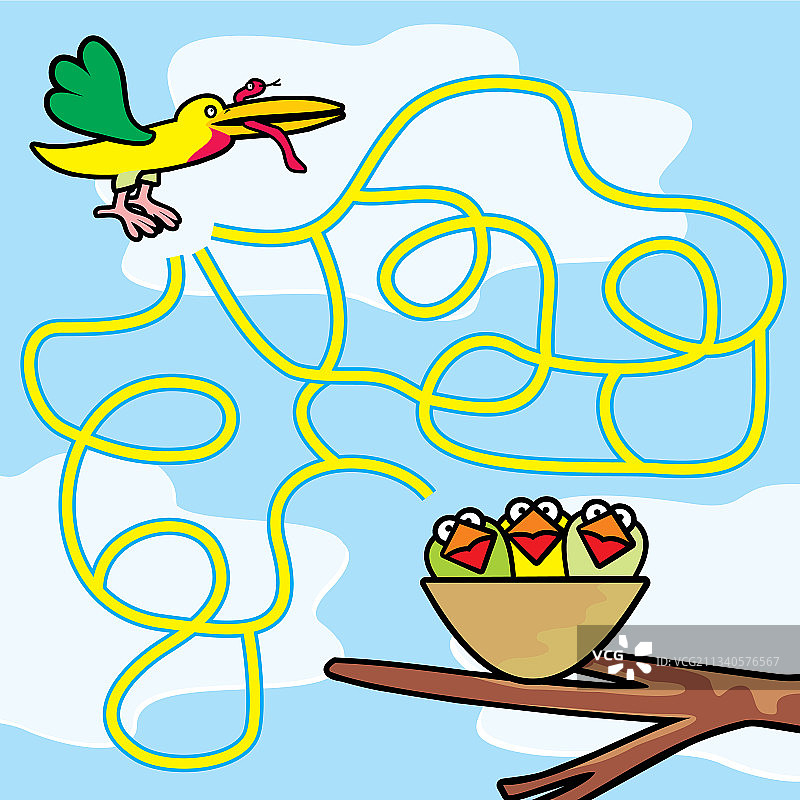 鸟与蛇的迷宫图片素材