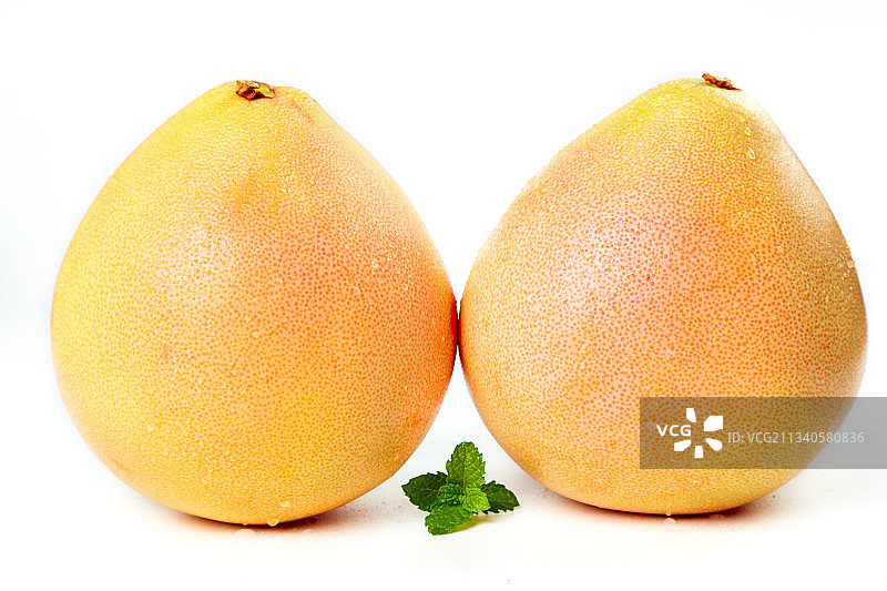 白底上放着柚子图片素材