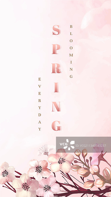 樱花贺卡图片素材