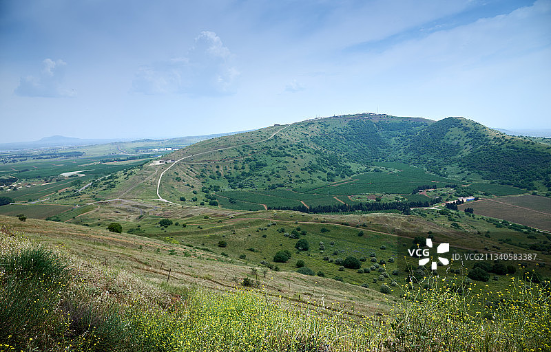 戈兰高地，约旦河谷地，叙利亚领土，以色列占领，黑门山图片素材
