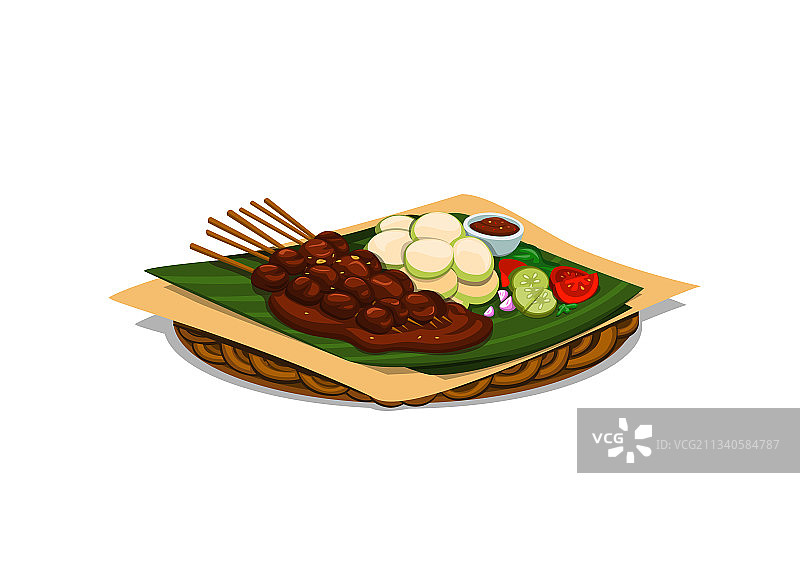 印尼传统食品沙爹图片素材