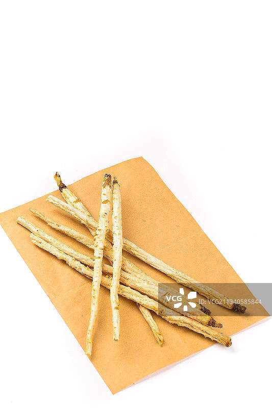 纸上放着沙参图片素材