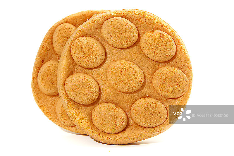 鸡蛋仔蛋糕放在白底上图片素材