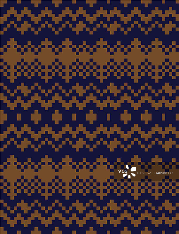 棕色圣诞节集市岛无缝模式图片素材