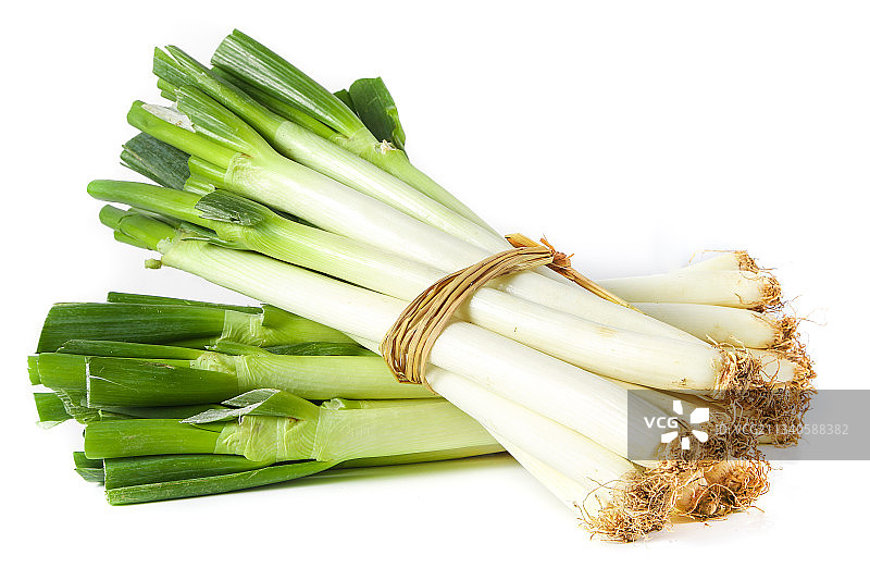 白底上的铁杆大葱图片素材