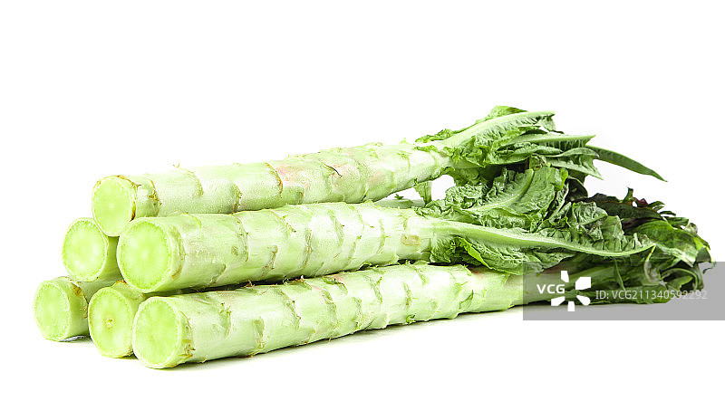 白底上放着莴笋图片素材