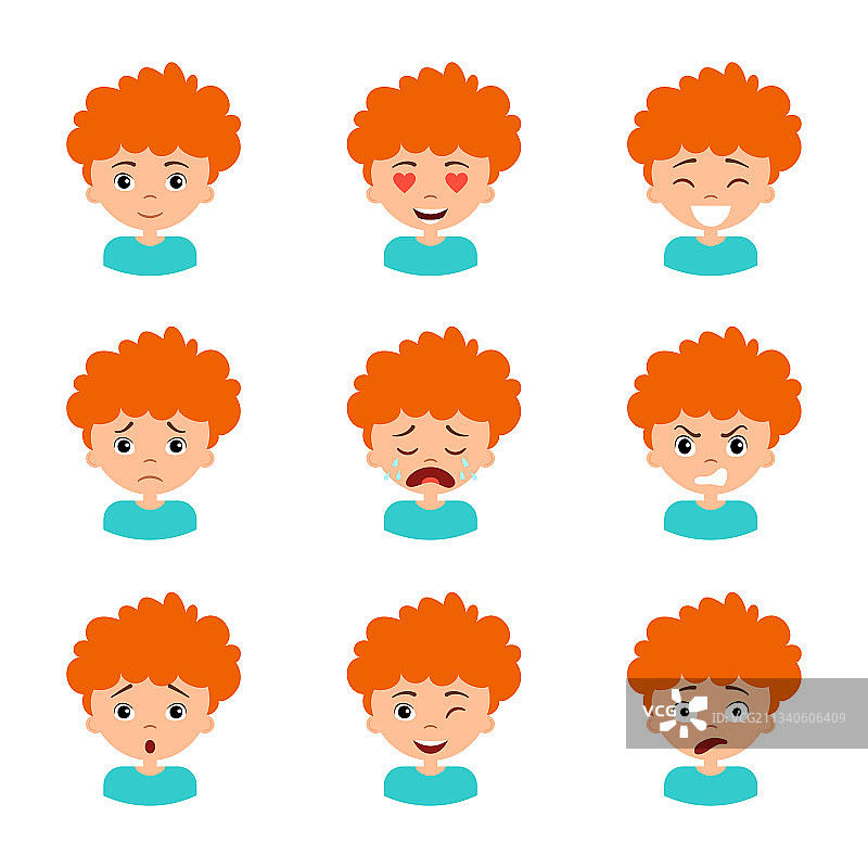 男孩情绪合集图片素材