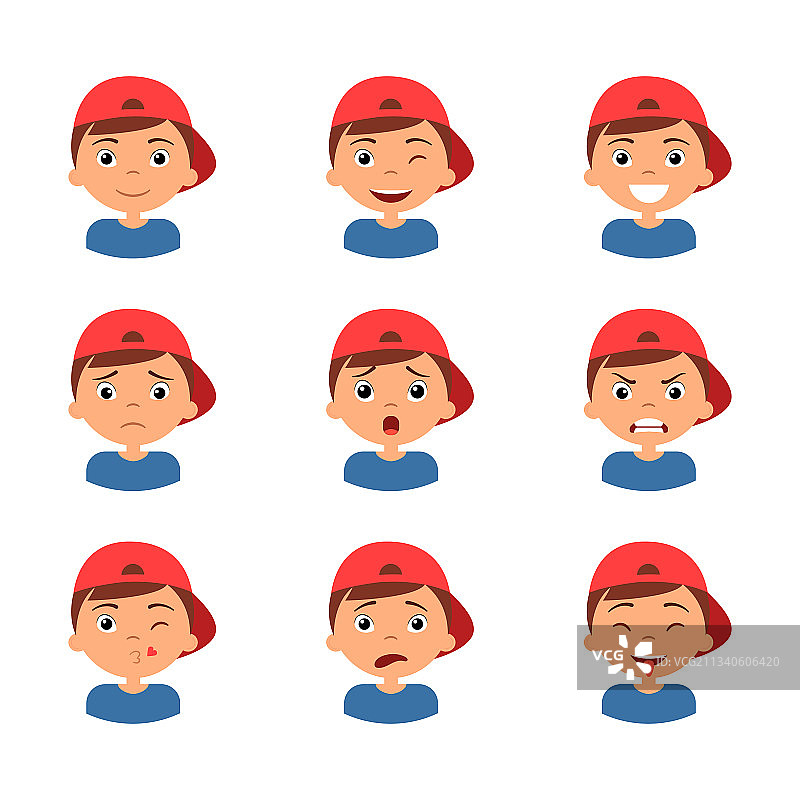 男孩情绪合集图片素材