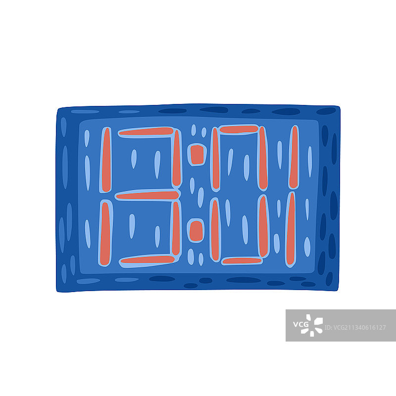 白色背景上的数字手表图片素材