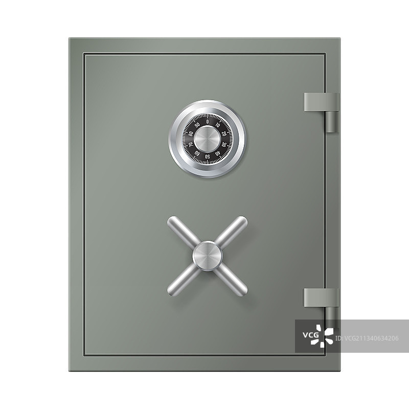银行或家用金属保险柜门图片素材