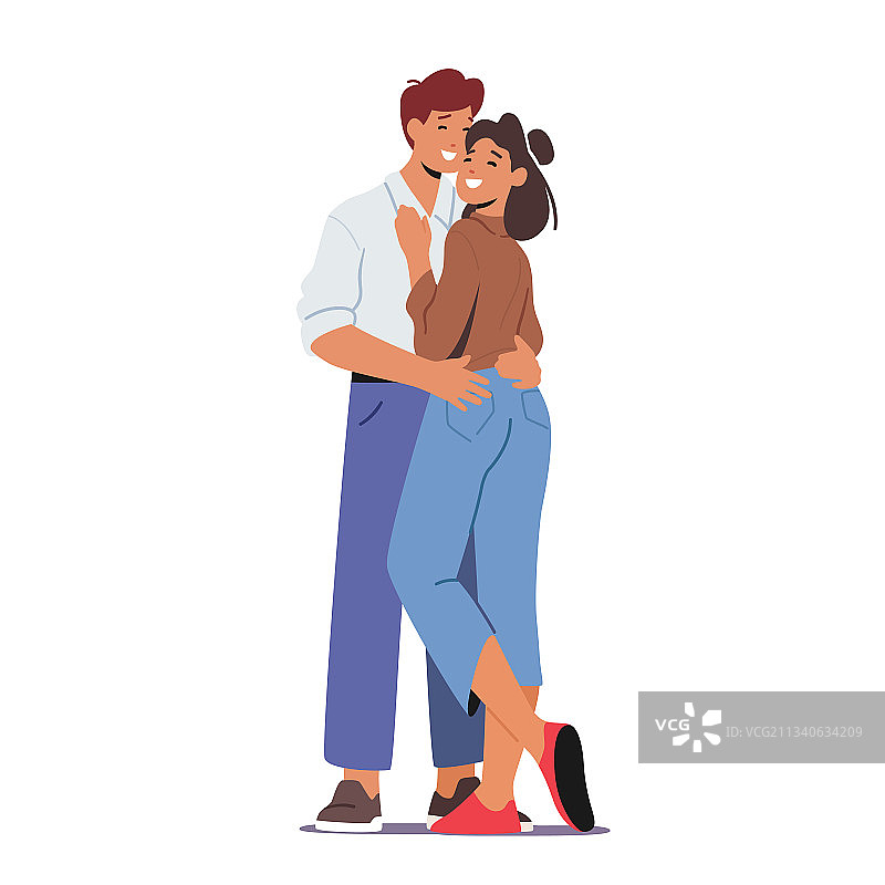 幸福情侣浪漫关系概念图片素材