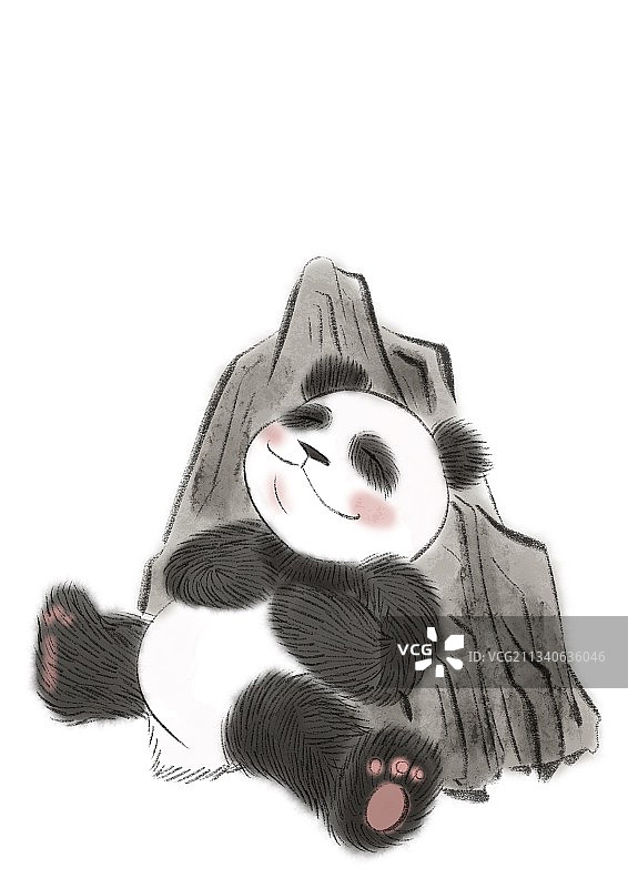 安逸熊猫图片素材