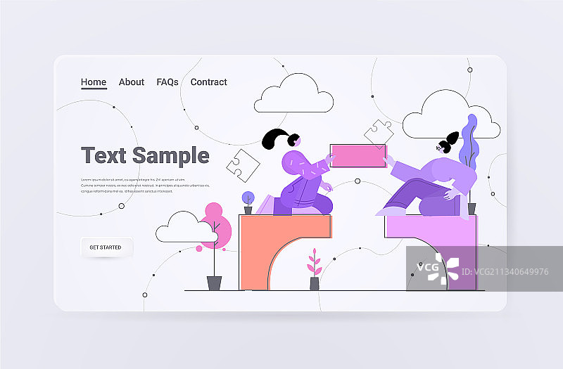 女商人弥合商业合作的差距图片素材