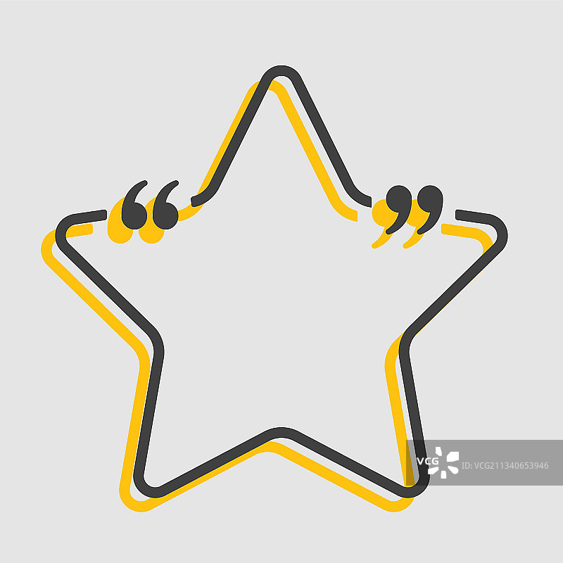 引言气泡文本括号框架星形图片素材
