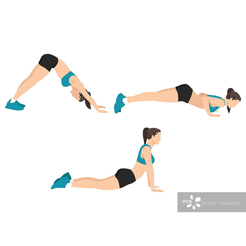做印度柔道俯卧撑轰炸机的女人图片素材