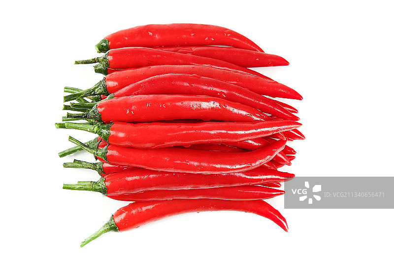 白底上放着红辣椒图片素材
