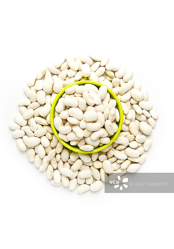 白底上的大白芸豆图片素材