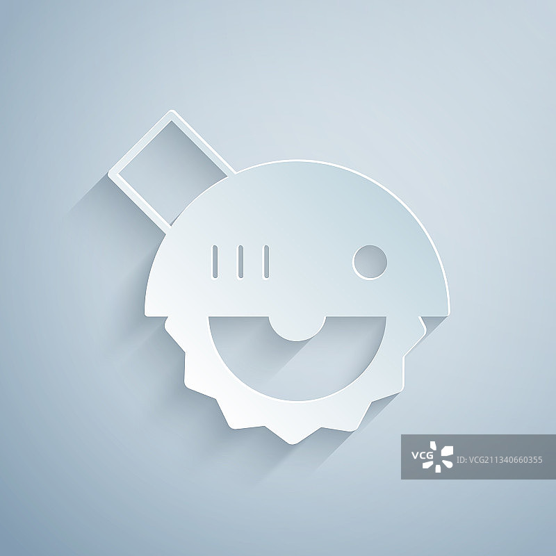 剪纸风格的电动圆锯图片素材