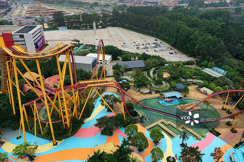 广东省广州市番禺区长隆旅游度假区航拍图片素材