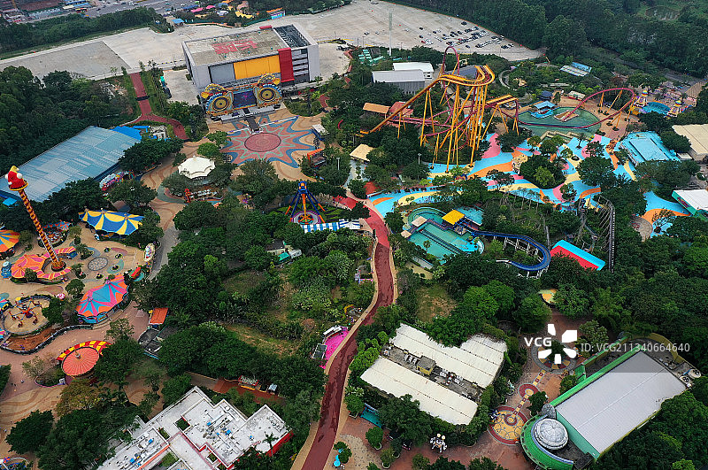 广东省广州市番禺区长隆旅游度假区航拍图片素材