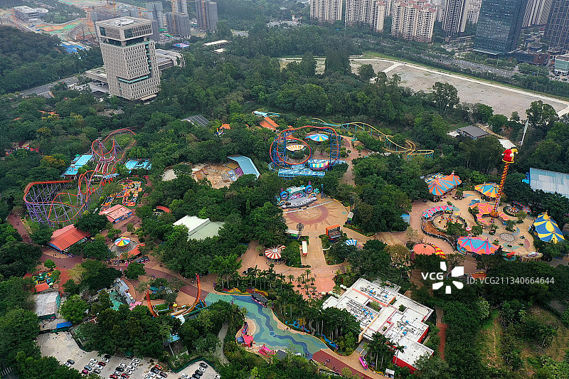 广东省广州市番禺区长隆旅游度假区航拍图片素材