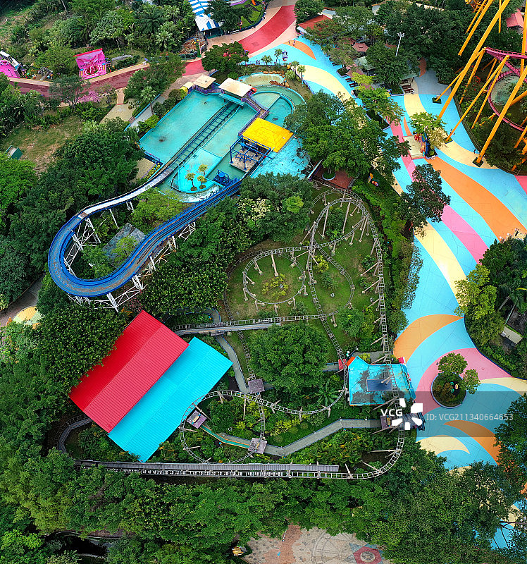 广东省广州市番禺区长隆旅游度假区航拍图片素材