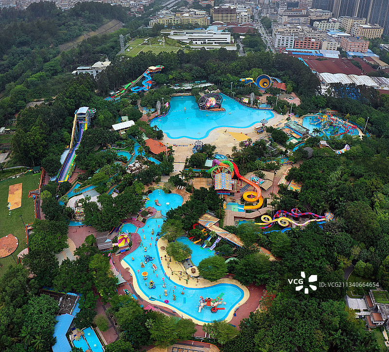 广东省广州市番禺区长隆旅游度假区航拍图片素材