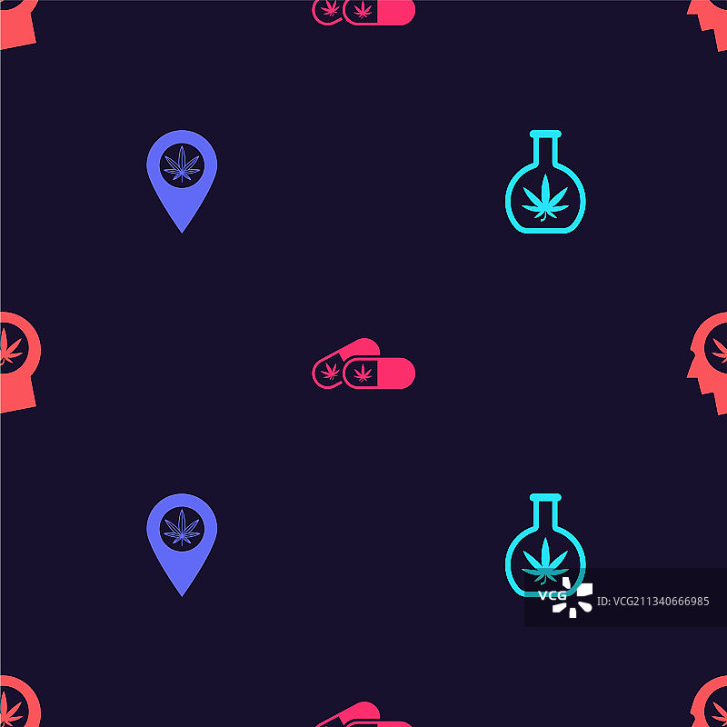 装有大麻的试管、定位标志图片素材