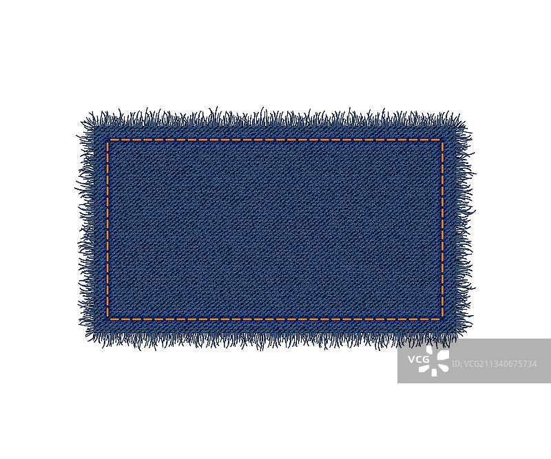 带缝线的牛仔矩形图片素材